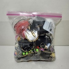 Lot of Costume Jewelry 1 Gallon Bag 5 Lbs Rings Necklaces Earrings Bracelets