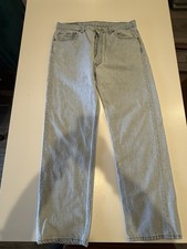 Vintage Levis 501 Jeans USA Made W36 L30 Button Fly Light Wash 100 Cotton Denim