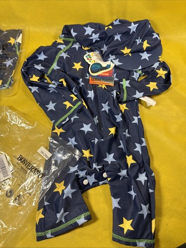 Baby Badeanzug Langarm UPF 50+ Sonnenschutz mit Mütze 18-24M BB2 - Bild 1 von 5