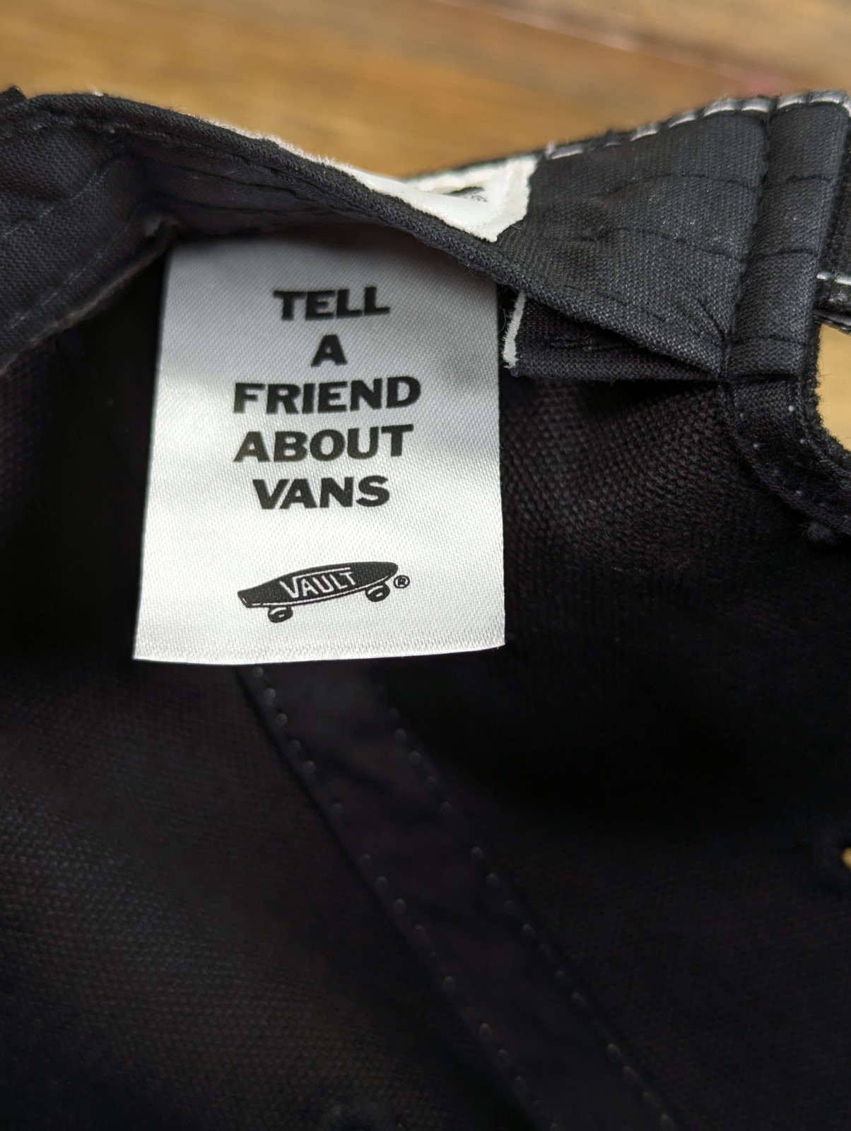 VANS Vault SAMPLE Hat Black Strapback Cap - image 8