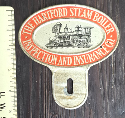 Hartford Dampfkessel Inspektion Versicherung Zug Eisenbahn Nummernschild Aufsatz