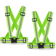 Reflective Vest Running Gear, 2Pack High Visible Safety VES for Cycling Joggi...