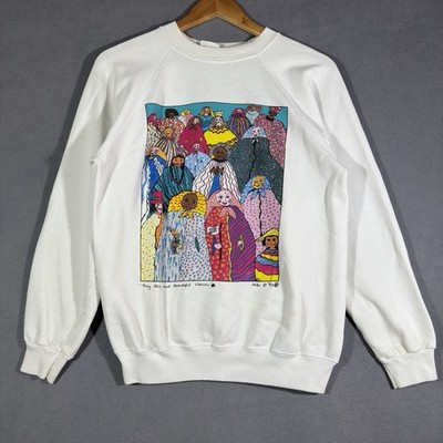 Vintage 90s Kiki Kiki Suarez Many Strong Beautiful Women Art Graphic Long Sleeve