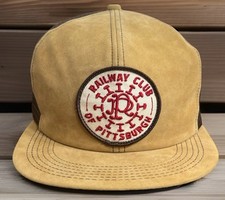 Vtg K-BRAND Railway Club of Pittsburgh Hat Snapack Mesh Trucker Patch USA MADE