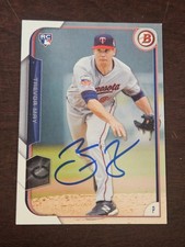 2015 Bowman TREVOR MAY Twins In-Person Signed AUTO Autographed