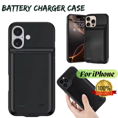 Battery Charger Case Power Bank Charging Cover For iPhone 17 16 15 14 13 12 11 X