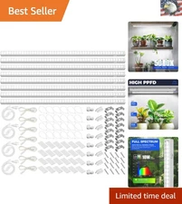 Compact 2ft T5 Grow Light Set with 8 Bulbs - Perfect for Indoor Gardening