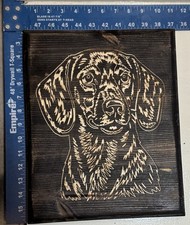 Dachshund Dog Wood Engraving Sign Rustic Wiener Dog Wall Art Handmade