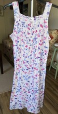 ARIA Collection 100 COTTON NIGHT GOWN Sleeveless MULTICOLOURED Floral NEW SZ M