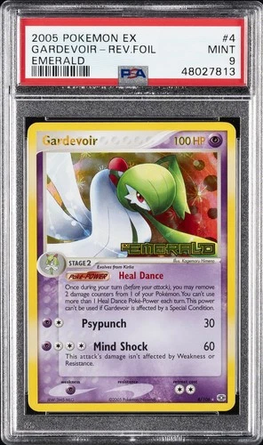 2005 POKEMON EX EMERALD #4 GARDEVOIR-REVERSE FOIL PSA 9
