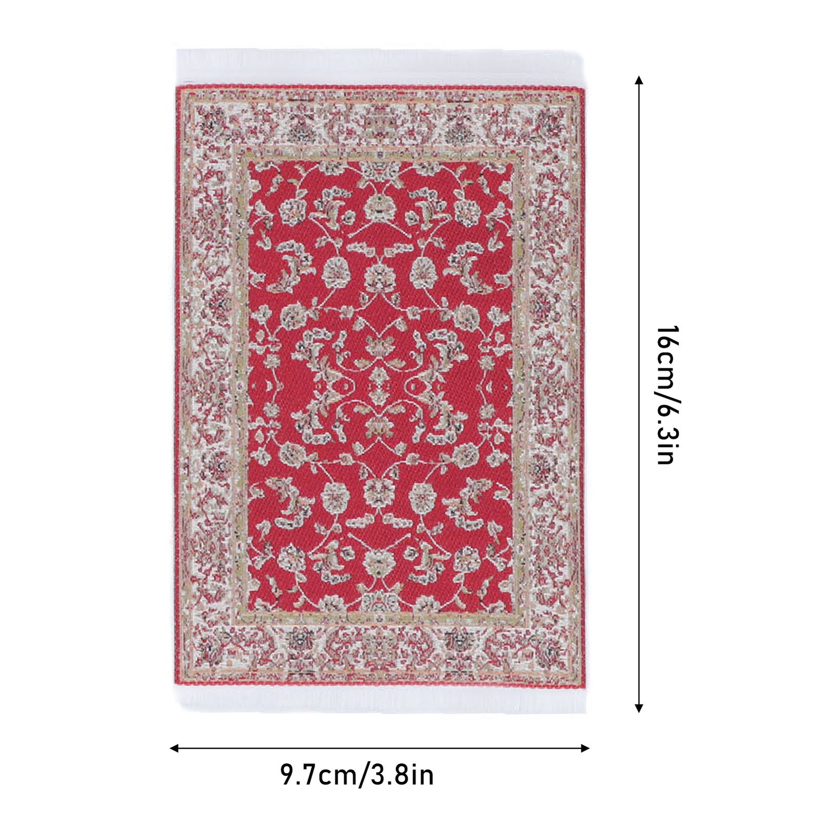 5PCS 1/12 Dollhouse Rug Floral Print Exquisite Easy To Clean Soft Miniature BL