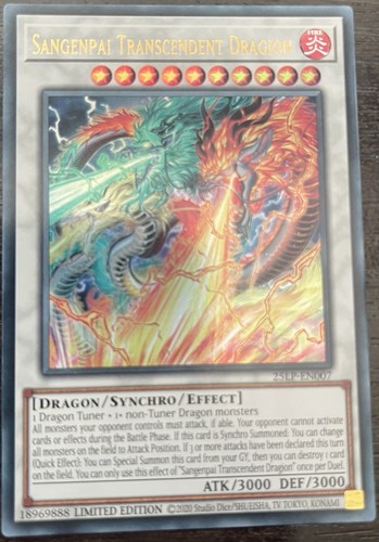 Sangenpai Transcendent Dragion [Ultra Rare Emblazoned] 25LP-EN007 card