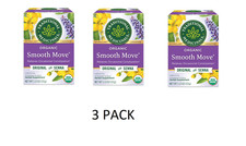 3 PACK Traditional Medicinals Tea,Organic Smooth Move Peppermint,Senna,16TeaBags