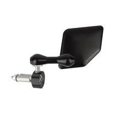 Driven Racing Halo Stainless Steel Bar End Mirror - Black, Left DHBML-BK