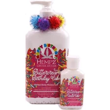 Hempz Celebration Buttercream Vanilla Cake Body Lotion – 2.25oz Travel or 17oz