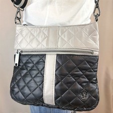 OLIVER THOMAS Kitchen Sink Crossbody Black Gray Handbag Lightweight Chic Vegan