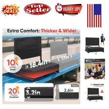 Padded Bleacher Seat with Back Support  Portability