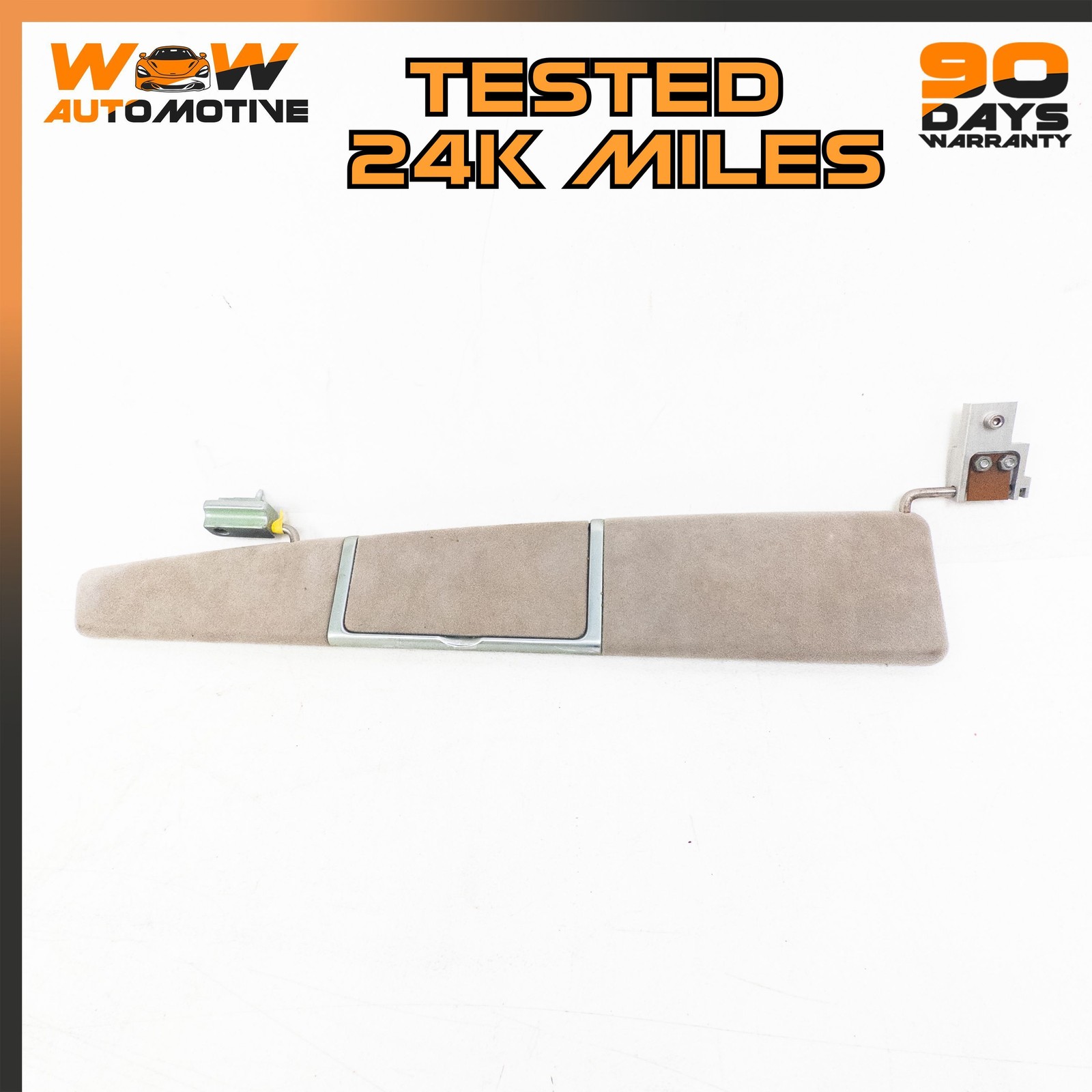 05-18 ASTON MARTIN V8 VANTAGE DB9 FRONT LEFT SUNVISOR MIRROR ASSEMBLY BEIGE OEM