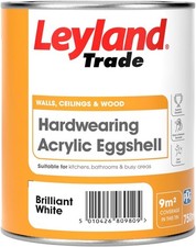 Leyland Trade Acrylic Eggshell Paint - Brilliant White 750ml