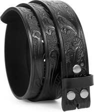 Western Belt Handmade Strap Men's Full Grain Leather No Buckle Cowboy Rodeo Belt