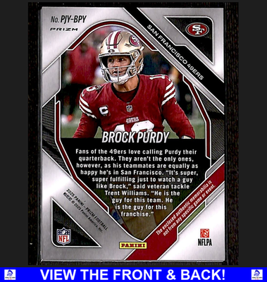 Brock Purdy 2025 Prizm Premier Neon Green Pulsar Relic San