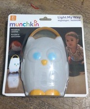 Munchkin Light My Way Owl Nightlight   Portable Cord-Free Toddler Light   NEW