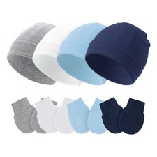 Baby Hats and Mittens Newborn Hats Gloves Infant Beanie Soft Cap Mitten Sets ...
