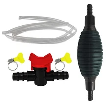 Manual Fuel Transfer Pump with 9.8 Ft Siphon Hose - Multifunction Liquid Suck...