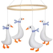 Goose Baby Mobile for Crib Goose Crib Mobile for Boys, Girls Felt Duck Nurser...