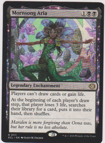 1x MORNSONG ARIA-RARE NEW MTG LORWYN ECLIPSED BLACK #111