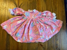 Baby/toddler Vintage Handmade Dress Pink Long Sleeves Floral Lace Collar