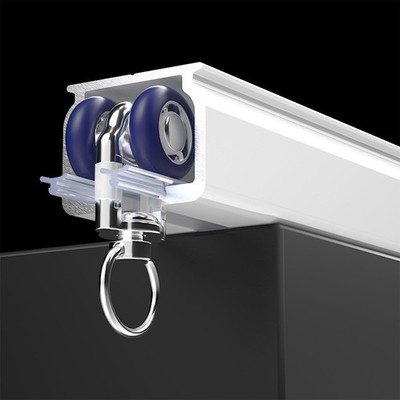 Ceiling Curtain Track Rail 2M White Room Divider Sliding Mount For Curtains