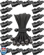 Tarp Clips Lock Grip, 40 Pack Tarp Clamps Heavy Duty and Ball Bungee Cords Se