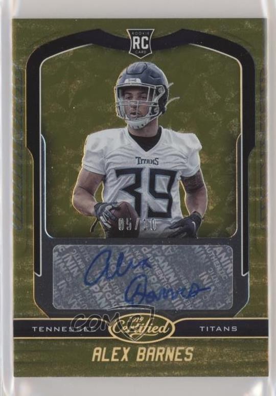 2019 Certified Rookie Signatures Mirror Gold Etch 5/10 Alex Barnes Auto RC 0c2