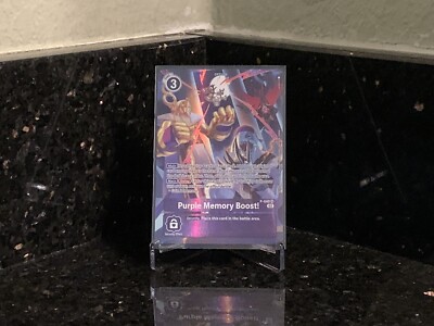 Digimon P-040 Super Rare Purple Memory Boost Parallel NM/MINT New