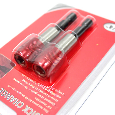 1/4'' Impact Drive Shank Quick Change Holder Hex Bit Drill Chuck Adapter Magnetic