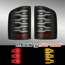 Fit 2007-2013 Chevy Silverado LUXX-Series LED Tail Lights Smoke Lens Black