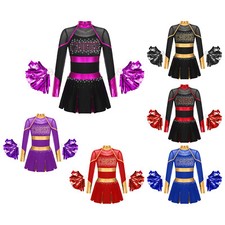 Kid Girl Outfits Cosplay Dress Carnival Costume Game Team Dancewear Party Mesh