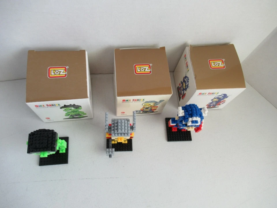LOZ Diamond Blocks Super Hero Sets HULK THOR and CAPTAIN AMERICA Complete - Image 3 of 4