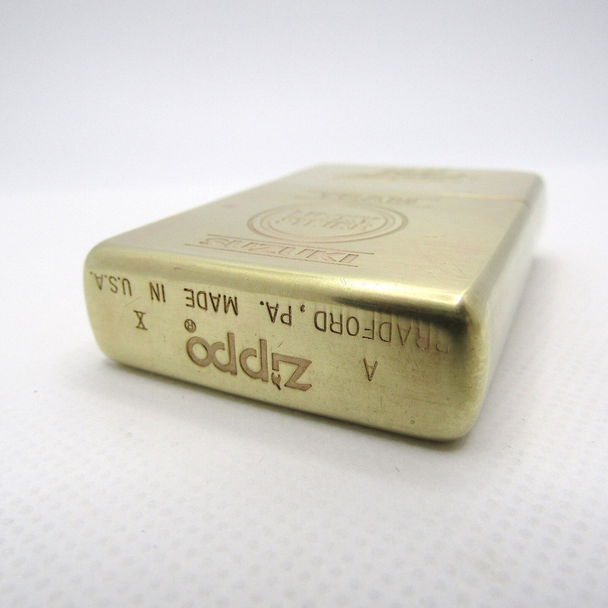 Lucky Strike Team Suzuki Kevin Schwantz engraved Solid Brass Zippo 