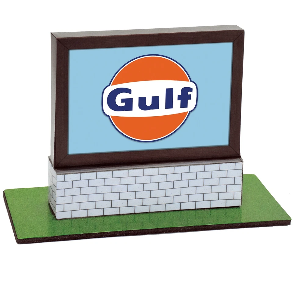 Real Racing Models Roadside Billboard "Gulf" 1/43 scale slot car building - Image 3 of 4