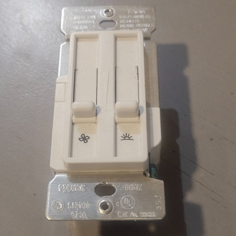 BRAND NEW Eaton SDC15 3-Speed 1.5A Ceiling Fan Control & 300W Lighting Dimmer