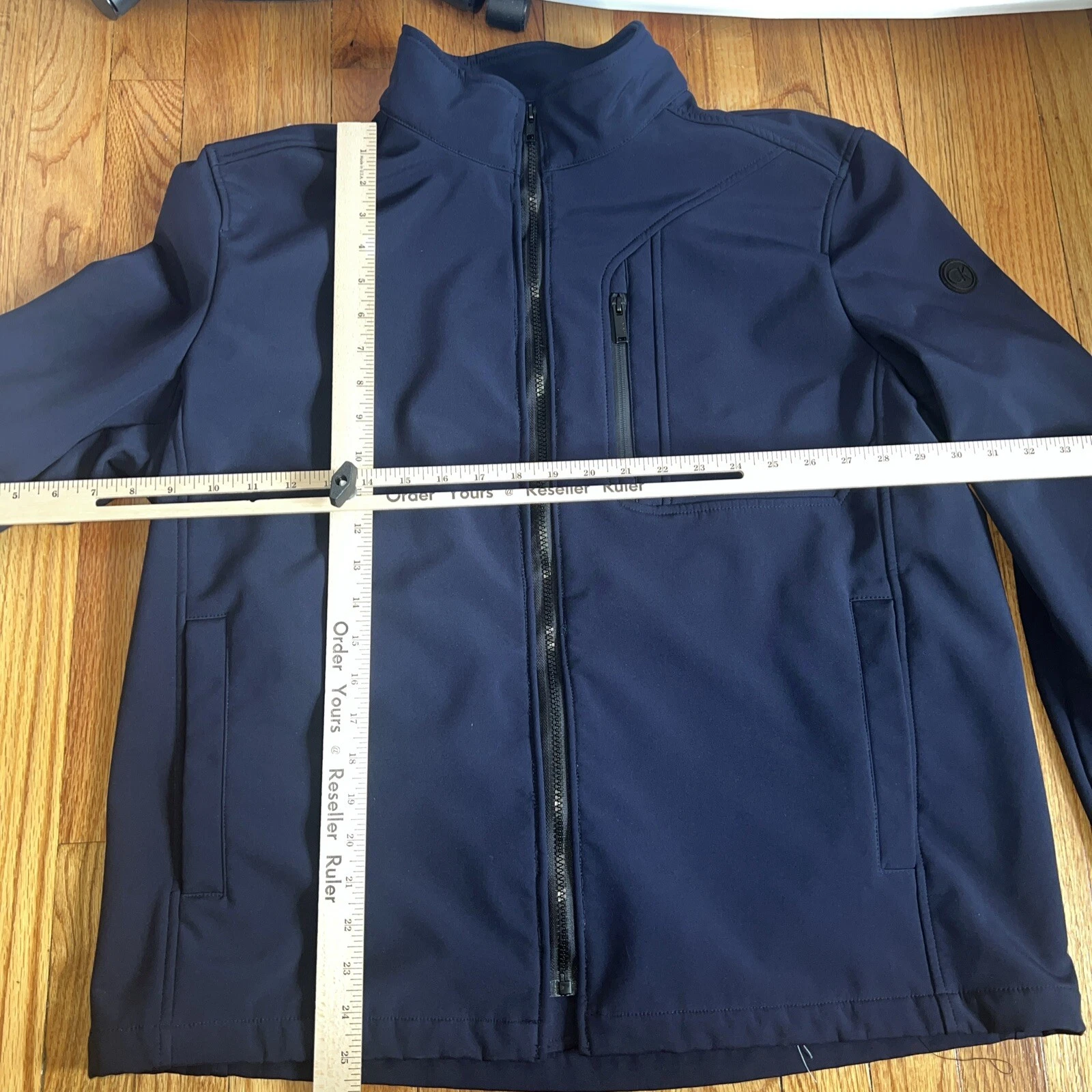 Calvin Klein Men’s Soft shell Fleece Lined Lightweight 4 Way Stretch Jacket EUC