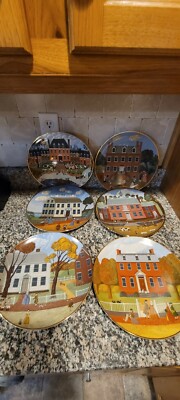 COLONIAL HERITAGE SERIES 6 RIDGEWOOD PLATES ~ MUSEUM ED. ~ MADE IN USA