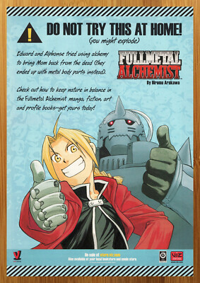 2008 Full Metal Alchemist Manga Vintage Print Ad/Poster Original Promo Art Anime