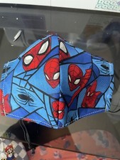 Spider Man Face Mask 100 Cotton, Washable - Character For Kids