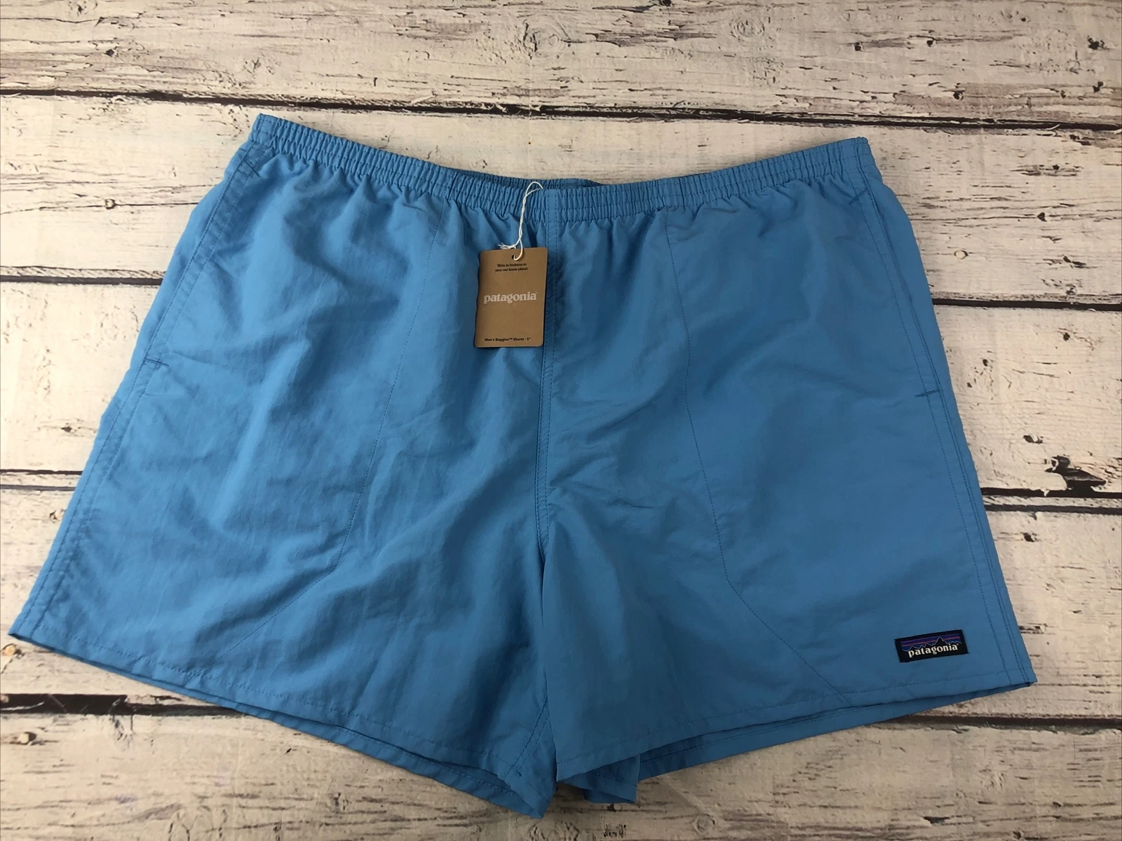 New Men's Size 2XL Patagonia Shorts Baggies Lined Lago Blue 5 in (57022)