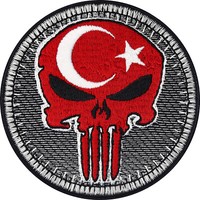 Biker Patches AufnäHer TüRkiye Biker Punisher Patch Zum AufbüGeln 75X75Mm