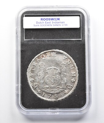 1734 Mo Mexico 8 Reales Dutch East India man Goodman SANDS *8076