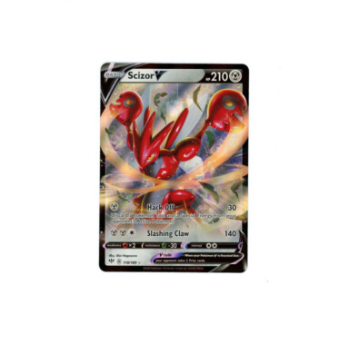 2020 Pokemon HOLO REFRACTOR SHINE SCIZOR V 118/189 Brand New NEVER PLAYED!